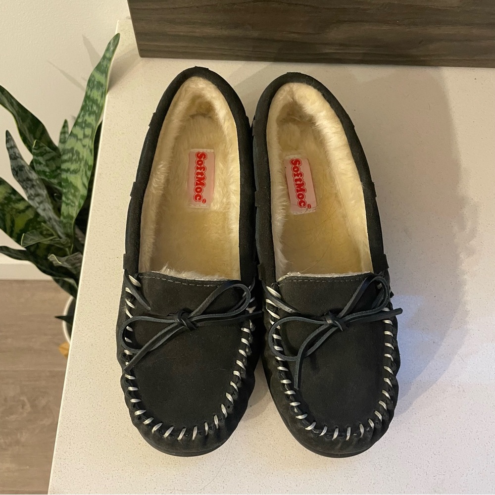 NWOT Womens Bali Supreme Ballerina SoftMocs - Charcoal - Picture 5 of 7